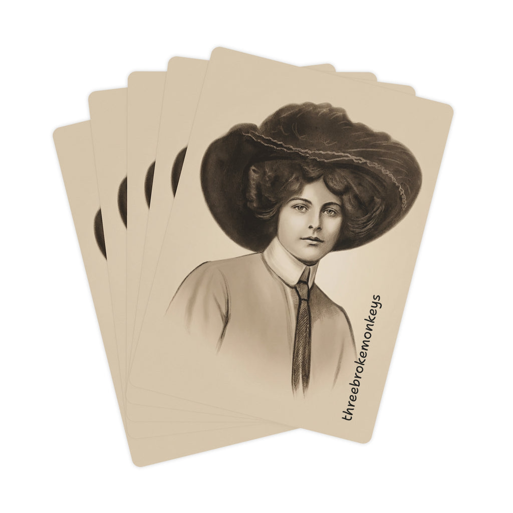 'Lady Luck' (Sepia Edition) Poker Cards