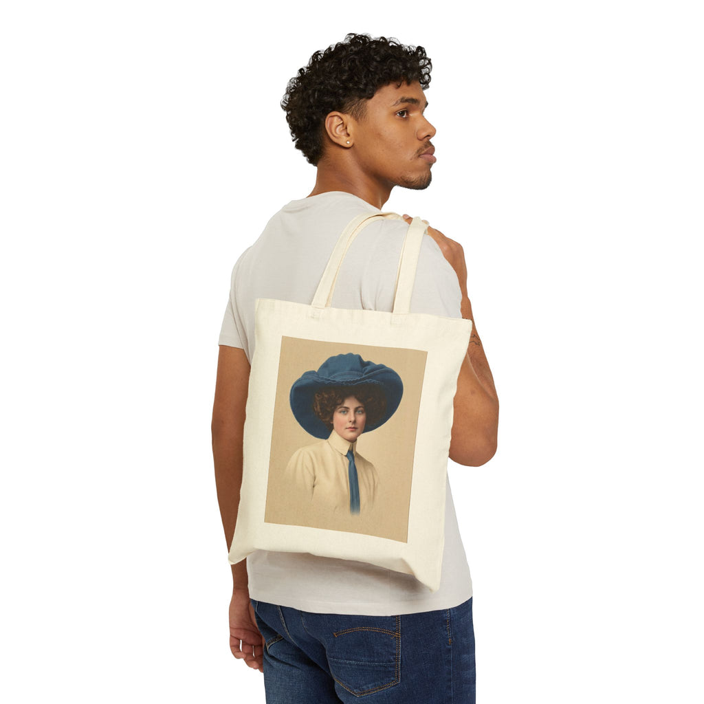 ‘Caitlin Le Hata (blue)’ Cotton Canvas Tote Bag