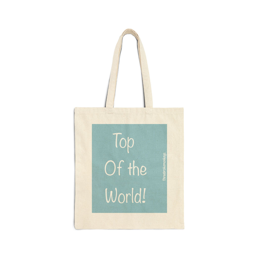 ‘Top of the World!’ Cotton Canvas Tote Bag