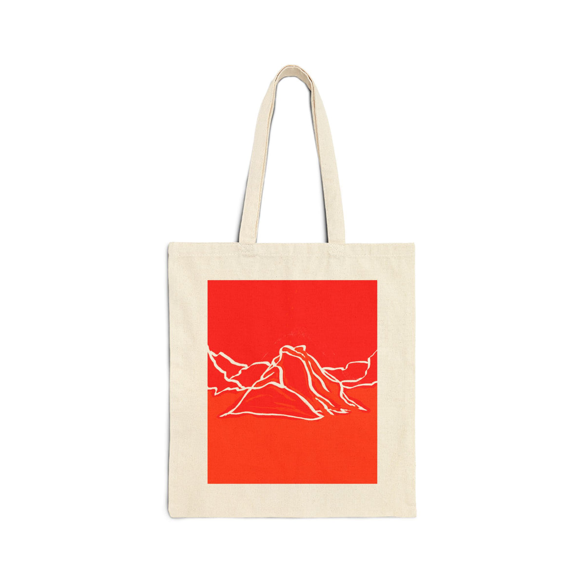‘Red Rocky Mountains’ Cotton Canvas Tote Bag