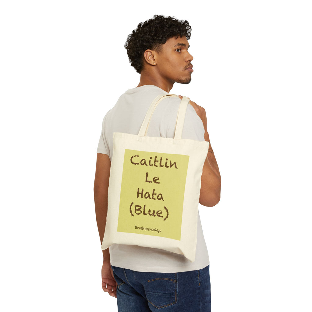 ‘Caitlin Le Hata (blue)’ Cotton Canvas Tote Bag