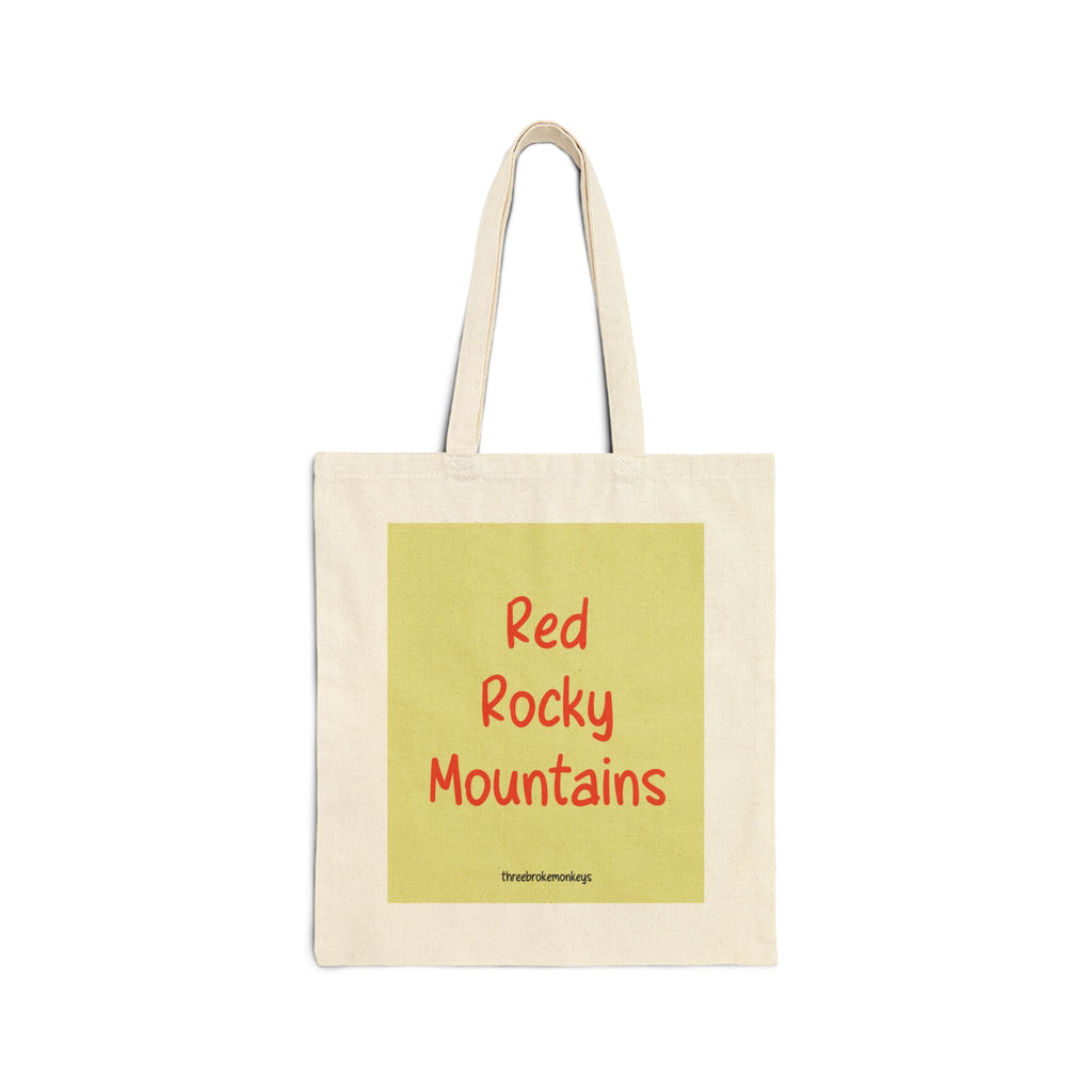 ‘Red Rocky Mountains’ Cotton Canvas Tote Bag