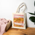 ‘Rocky Mountains Lake’ Cotton Canvas Tote Bag