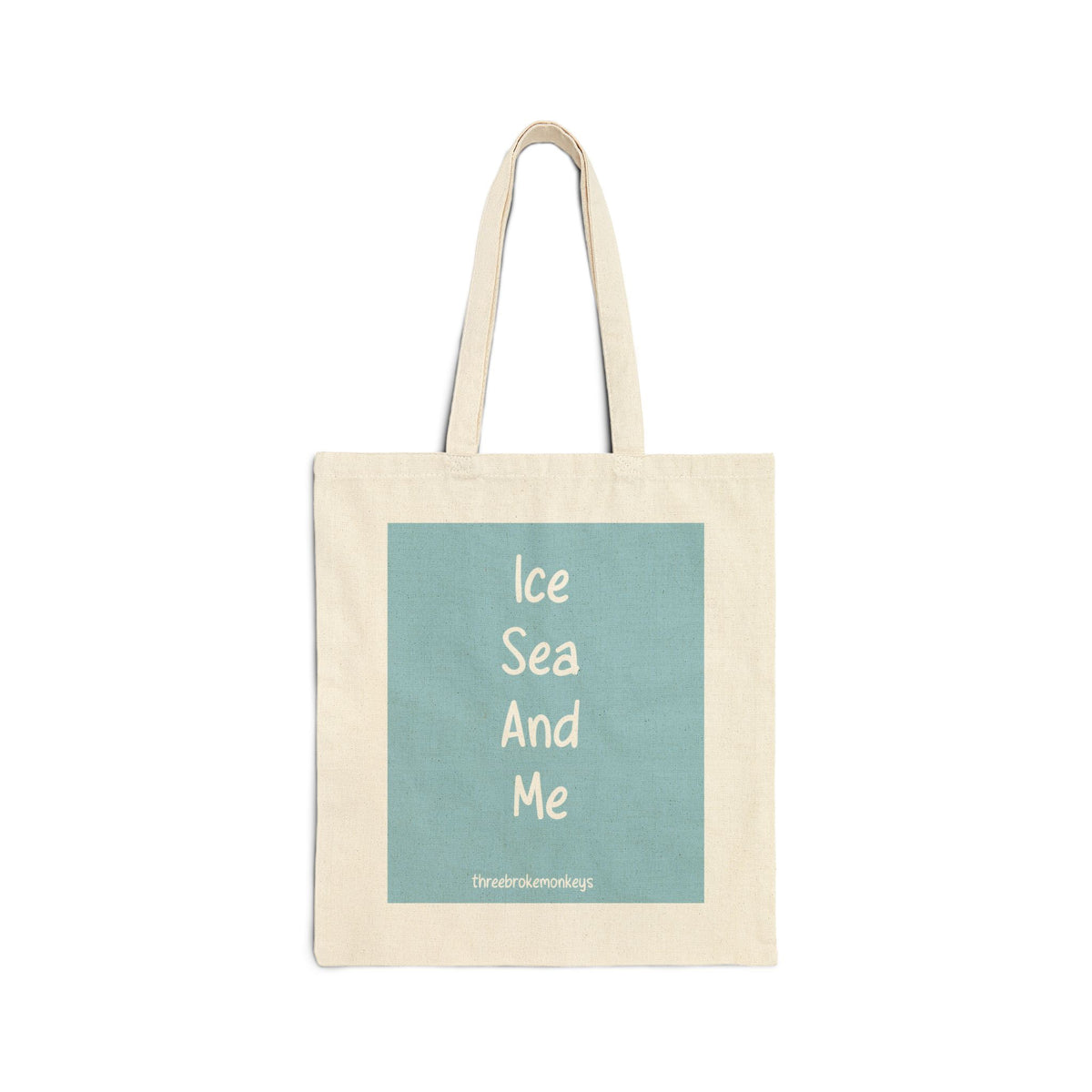 'Ice, Sea And Me’ Cotton Canvas Tote Bag