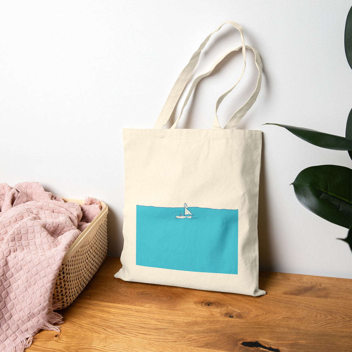 'Ice, Sea And Me’ Cotton Canvas Tote Bag