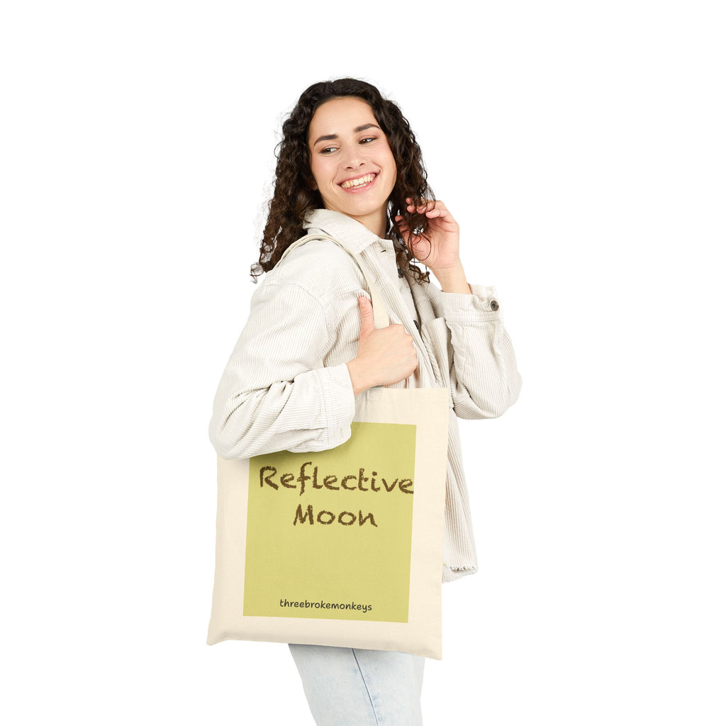‘Reflective Moon’ Cotton Canvas Tote Bag