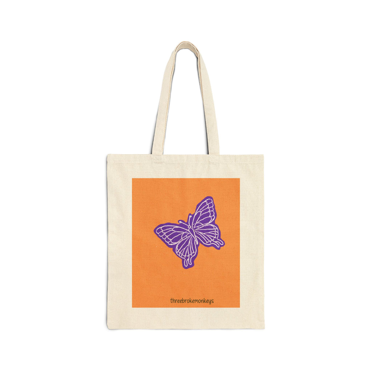 ‘Nine Butterflies’ Cotton Canvas Tote Bag