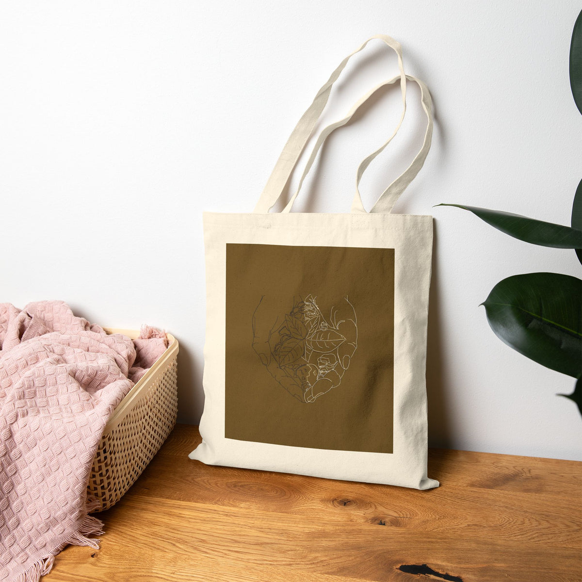 ‘Coffee is Life’ Cotton Canvas Tote Bag