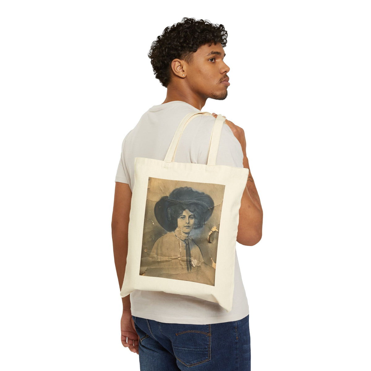 ‘Caitlin le Hata’ Cotton Canvas Tote Bag