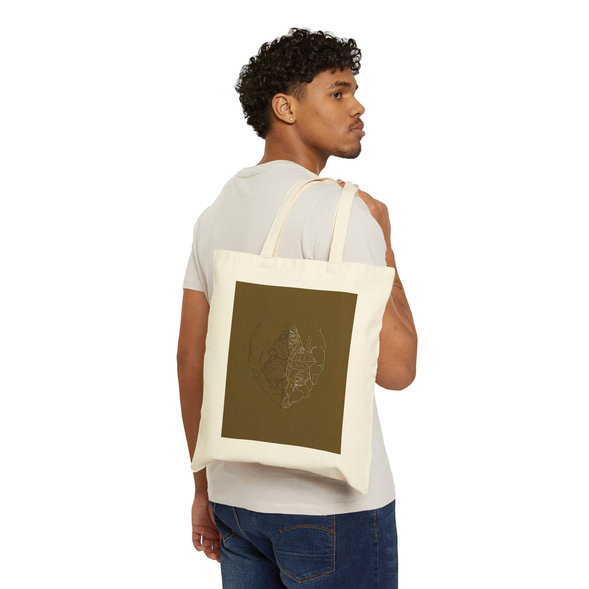 ‘Coffee is Life’ Cotton Canvas Tote Bag