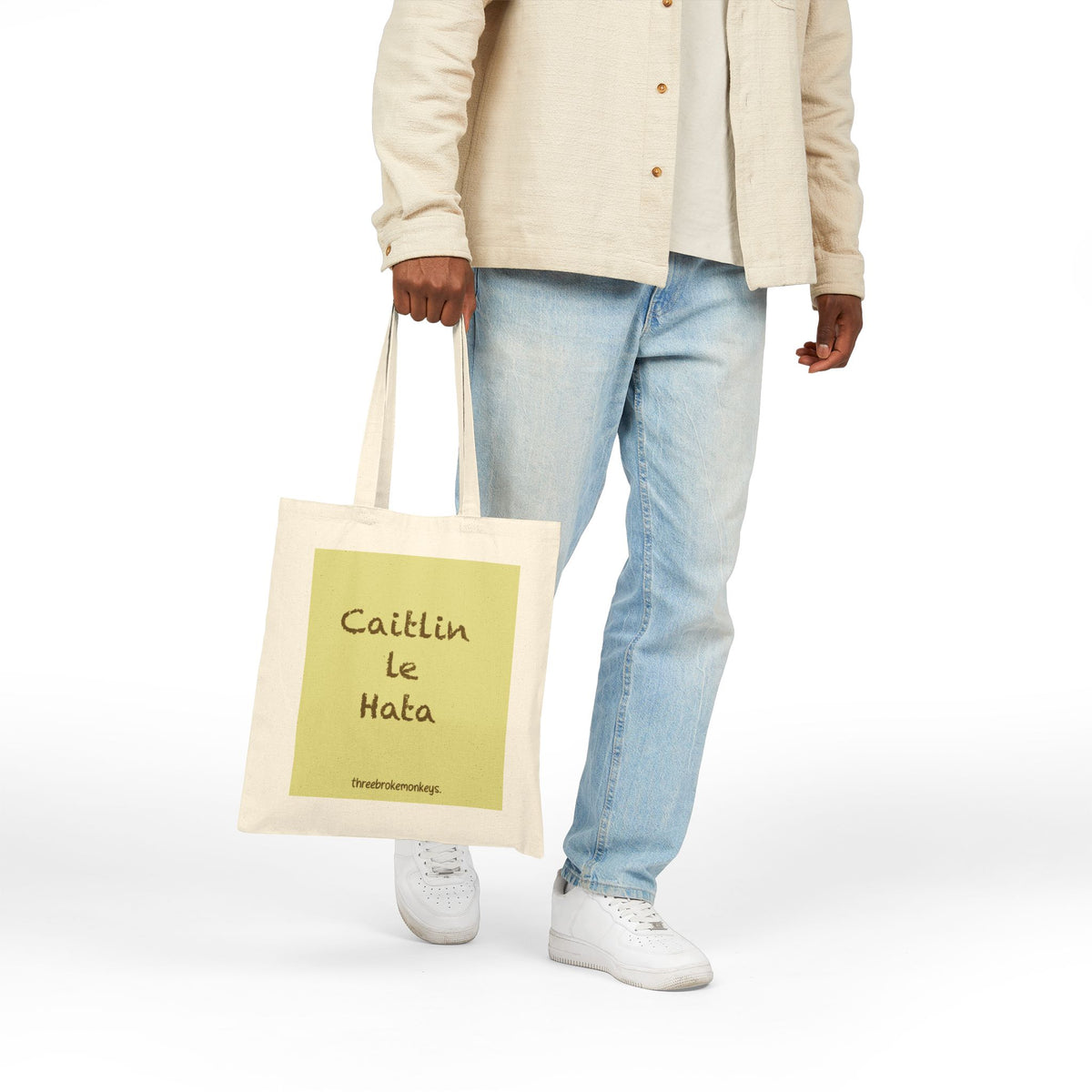 ‘Caitlin le Hata’ Cotton Canvas Tote Bag