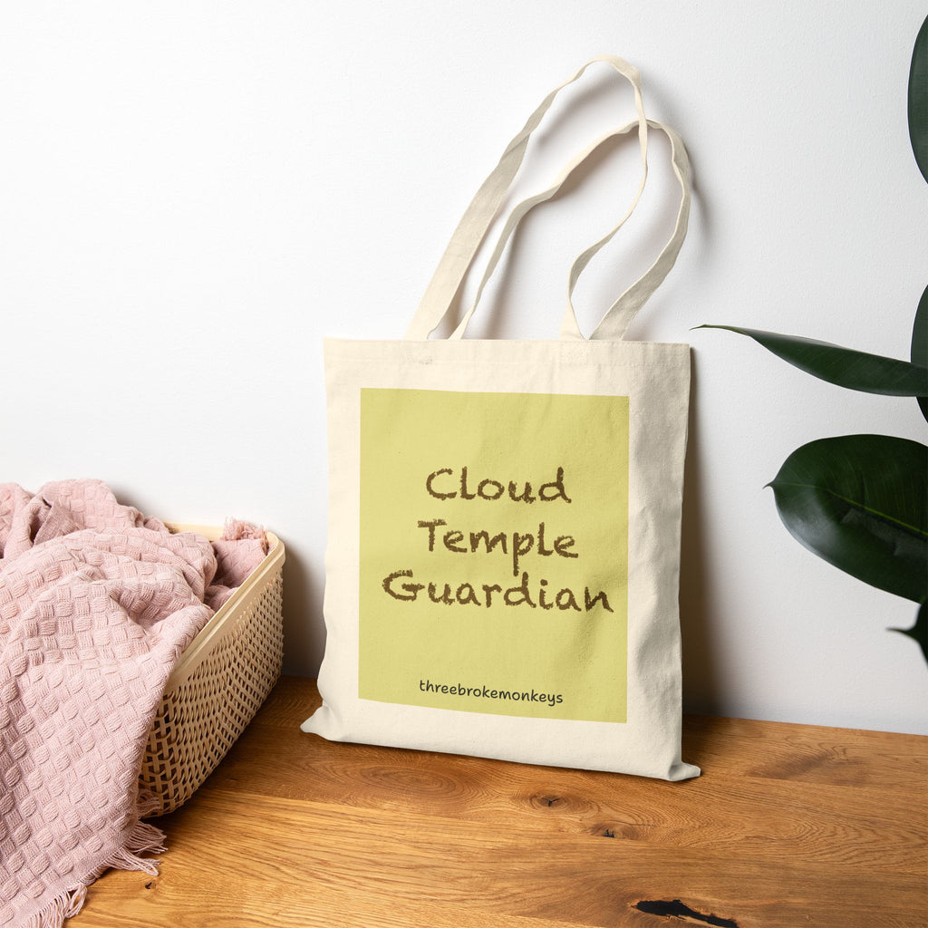‘Cloud Temple Guardian’ Cotton Canvas Tote Bag