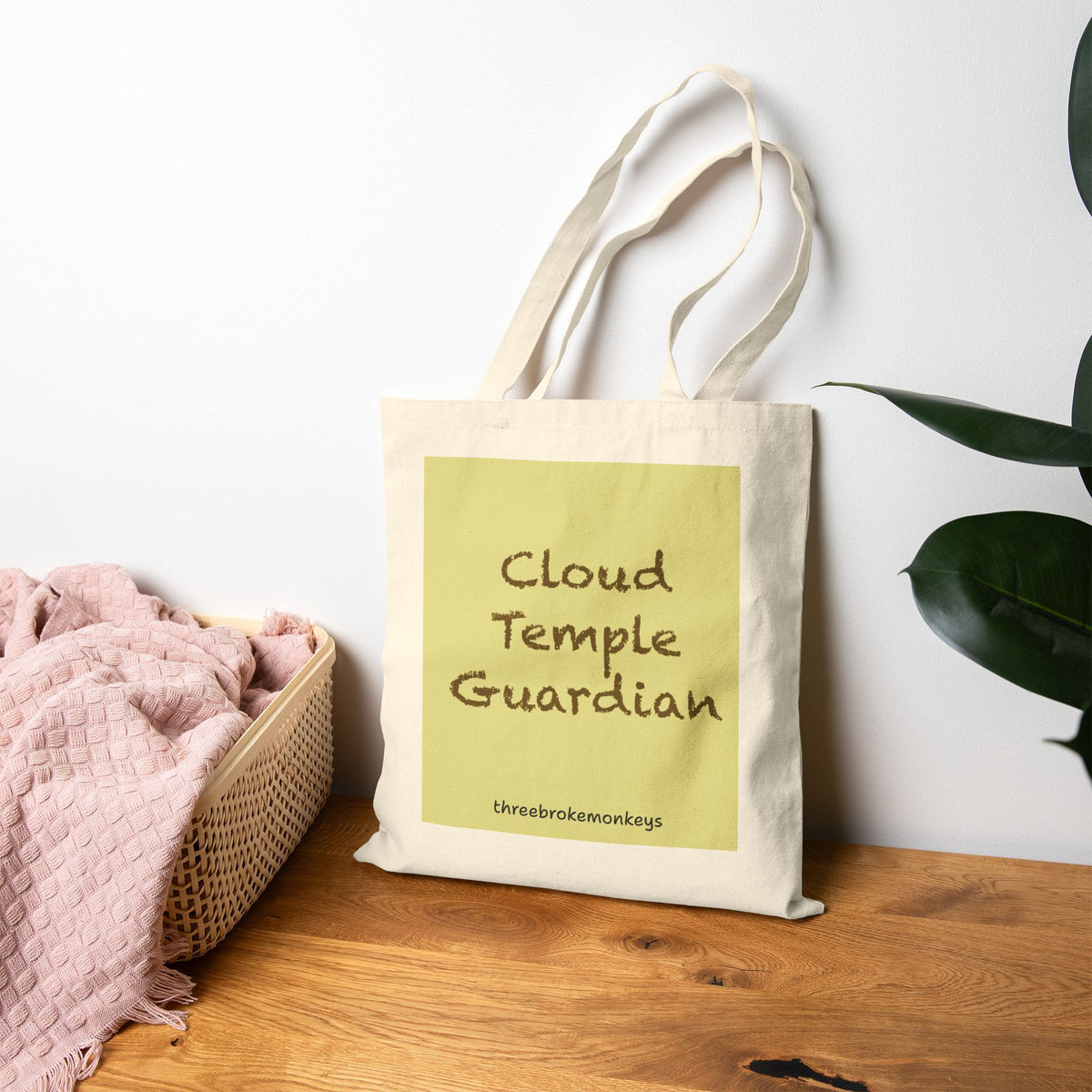 ‘Cloud Temple Guardian’ Cotton Canvas Tote Bag
