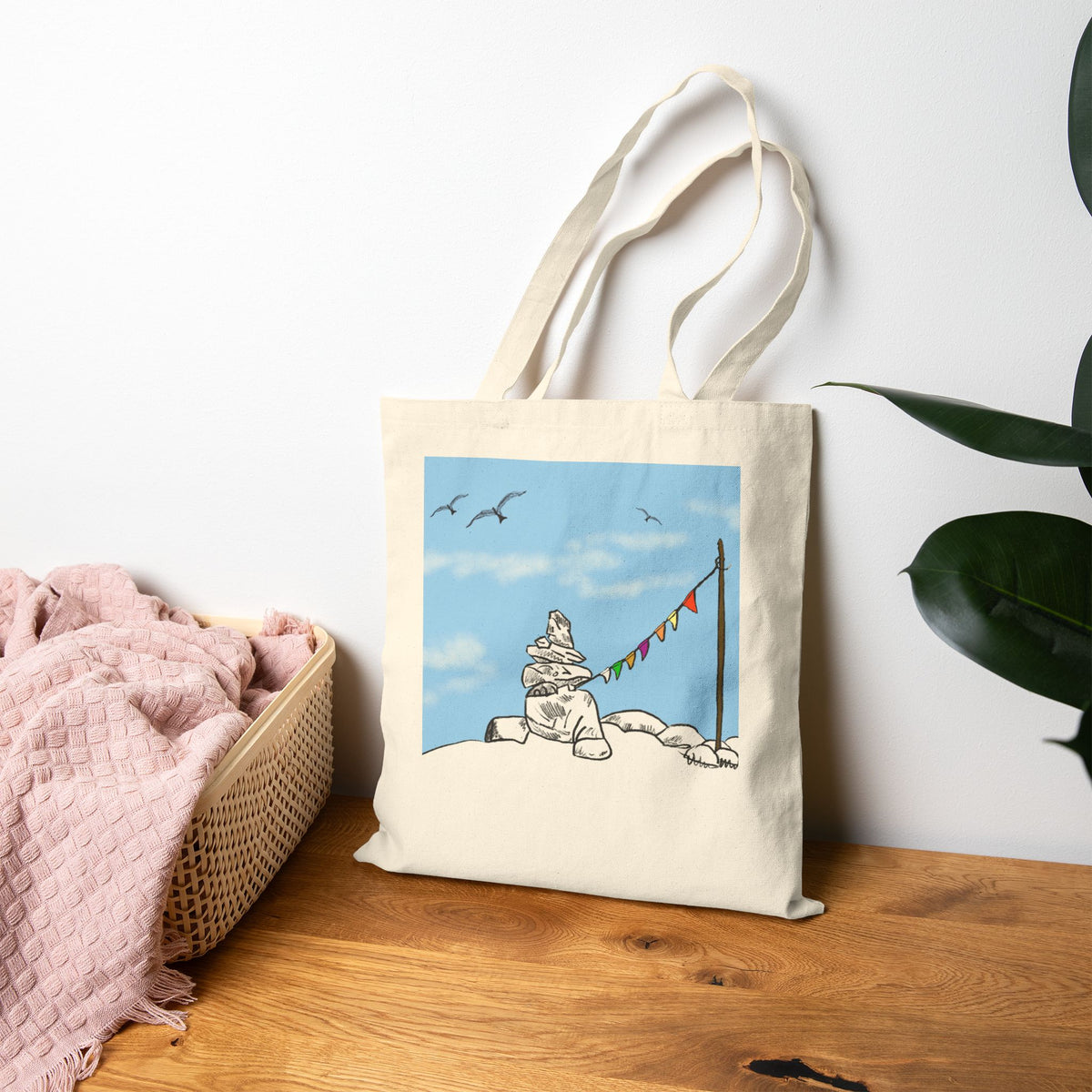 ‘Top of the World!’ Cotton Canvas Tote Bag