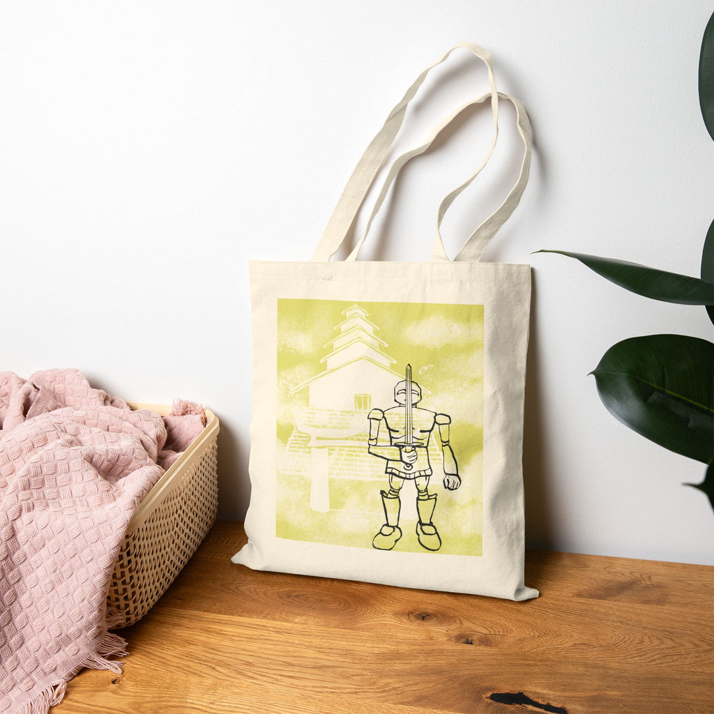 ‘Cloud Temple Guardian’ Cotton Canvas Tote Bag