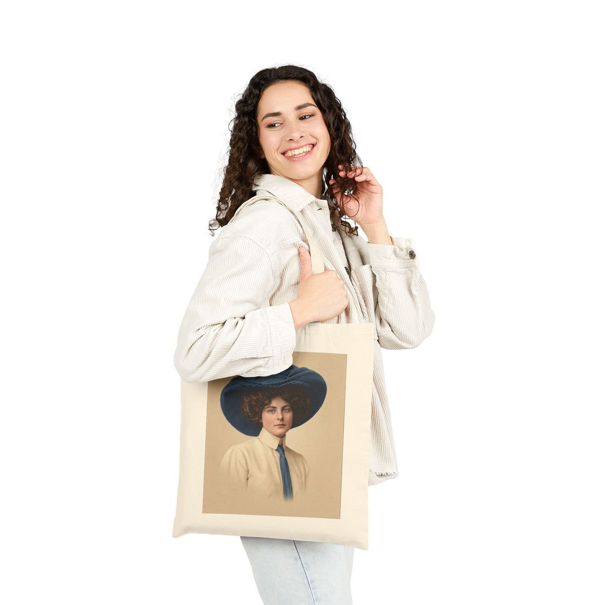 ‘Caitlin Le Hata (blue)’ Cotton Canvas Tote Bag