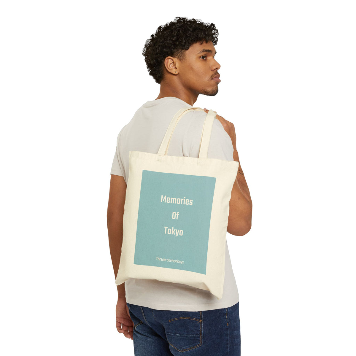 ‘Memories of Tokyo’ Cotton Canvas Tote Bag