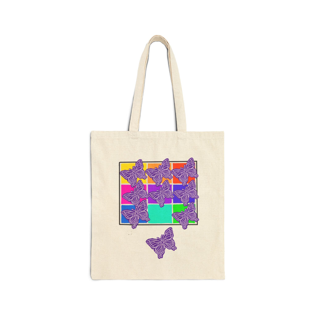 ‘Nine Butterflies’ Cotton Canvas Tote Bag