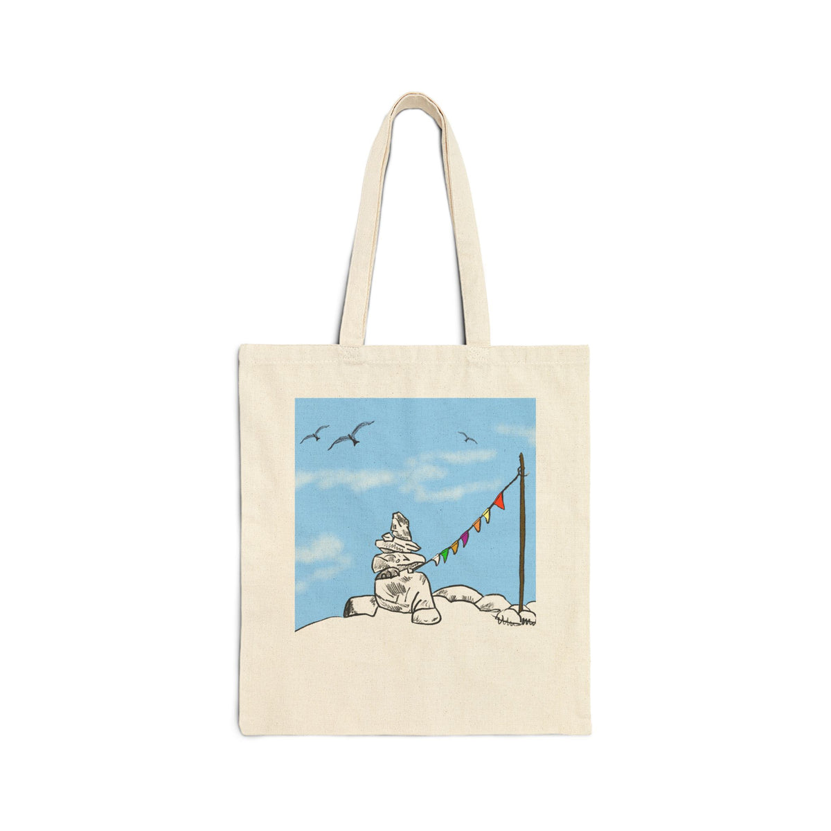 ‘Top of the World!’ Cotton Canvas Tote Bag