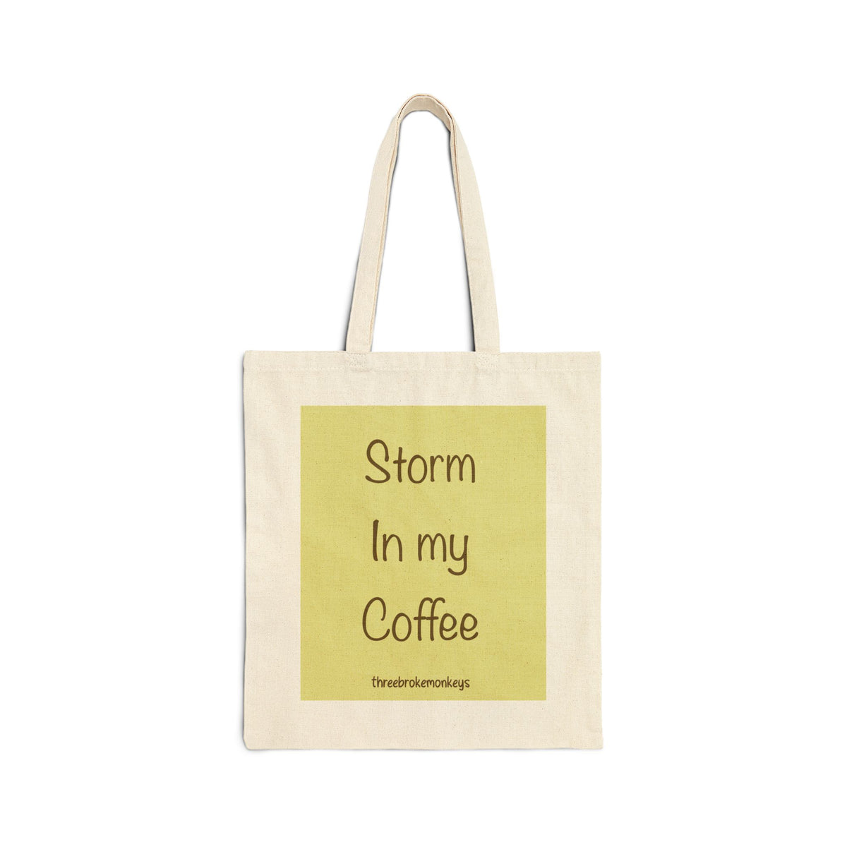 ‘Storm in my Coffee’ Cotton Canvas Tote Bag
