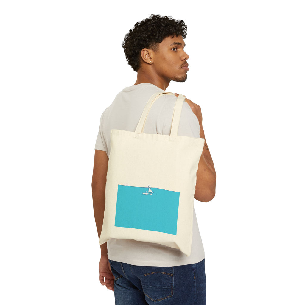 'Ice, Sea And Me’ Cotton Canvas Tote Bag