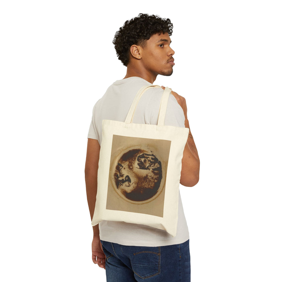 ‘Storm in my Coffee’ Cotton Canvas Tote Bag