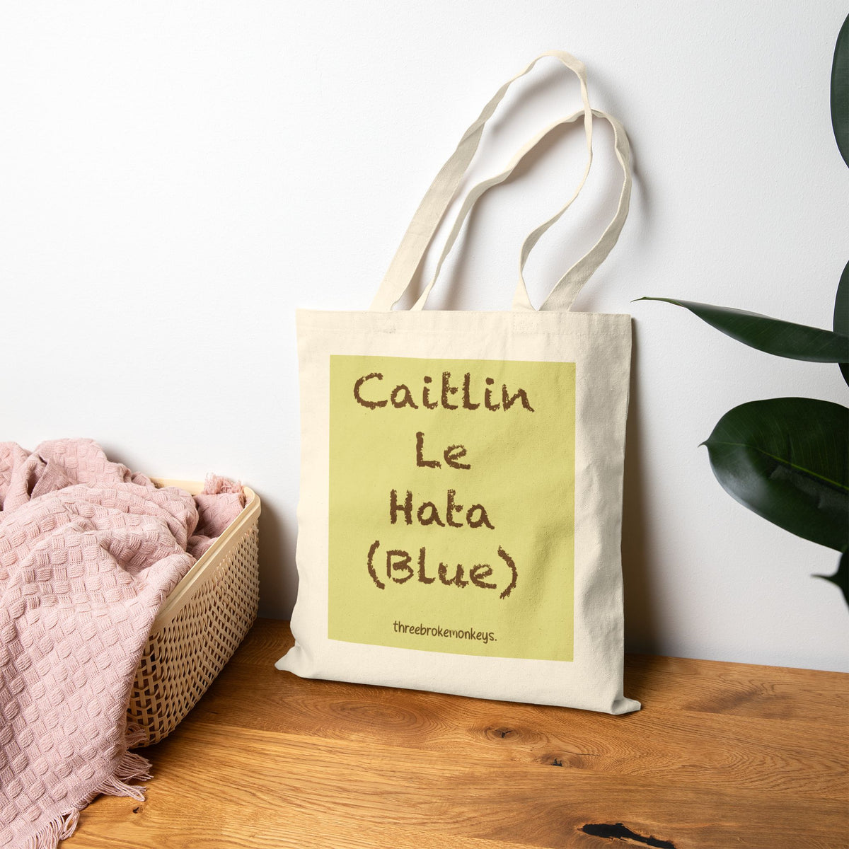 ‘Caitlin Le Hata (blue)’ Cotton Canvas Tote Bag