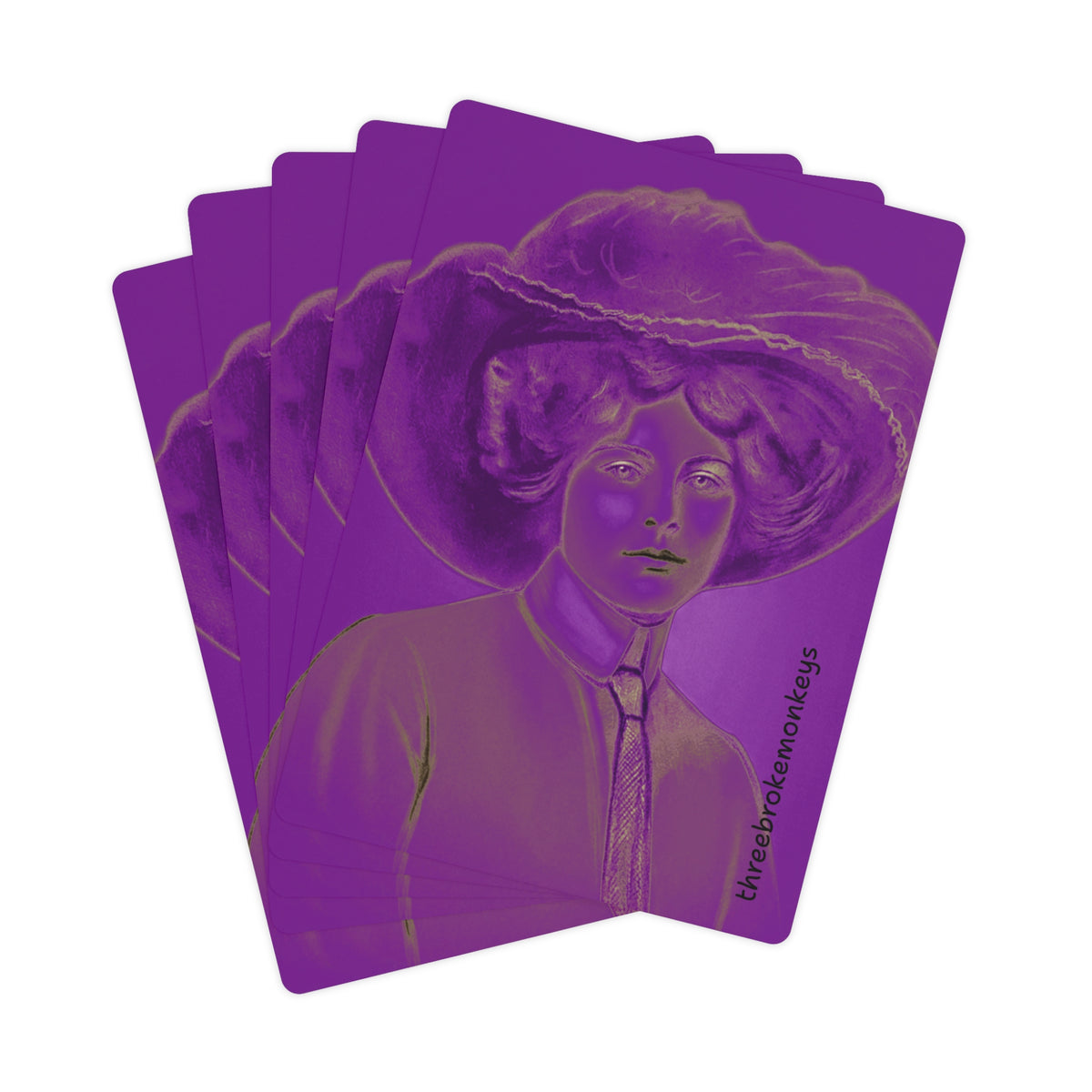 'Lady Luck' (Purple Edition) Poker Cards