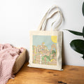 ‘Toy Block Tuscany’ Cotton Canvas Tote Bag