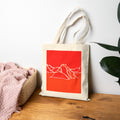 ‘Red Rocky Mountains’ Cotton Canvas Tote Bag