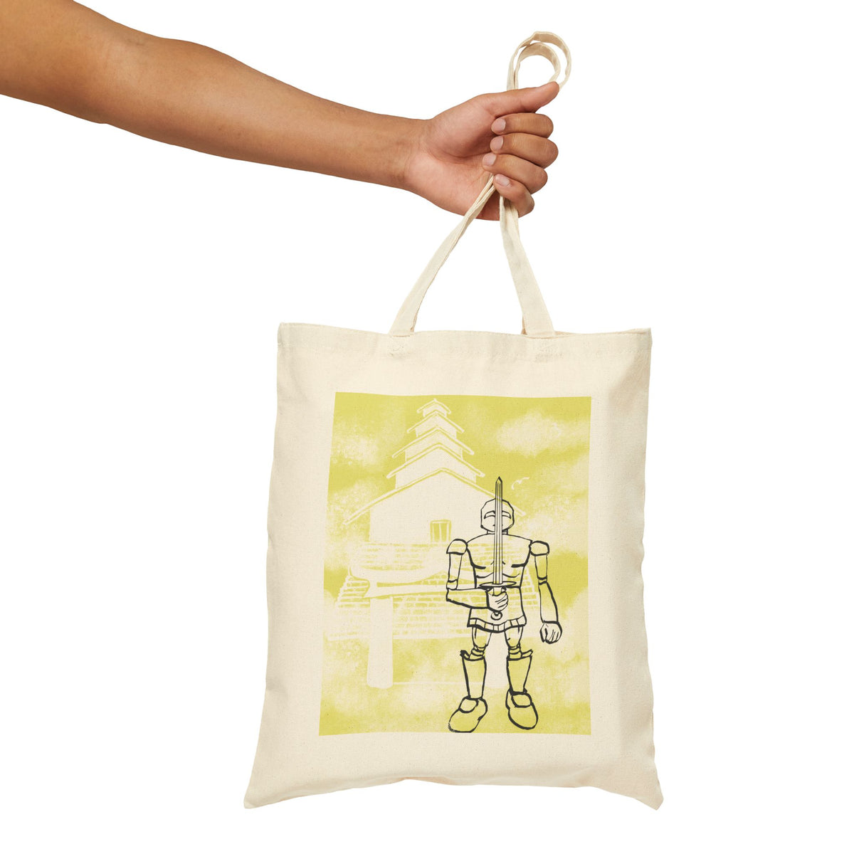 ‘Cloud Temple Guardian’ Cotton Canvas Tote Bag