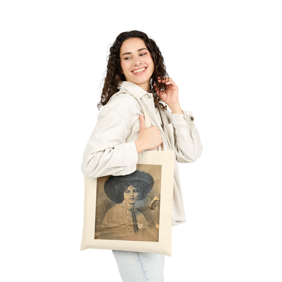 ‘Caitlin le Hata’ Cotton Canvas Tote Bag
