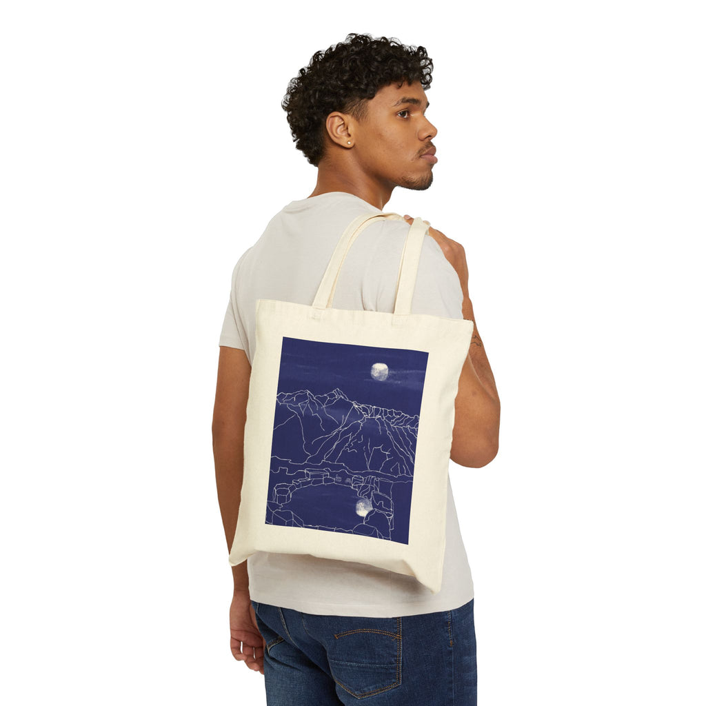 ‘Reflective Moon’ Cotton Canvas Tote Bag