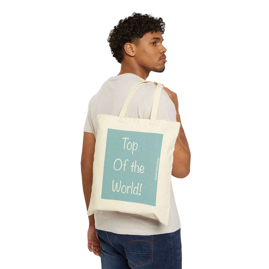 ‘Top of the World!’ Cotton Canvas Tote Bag